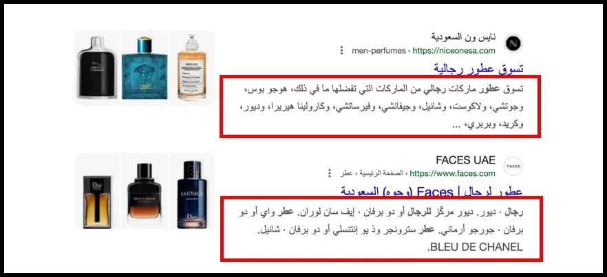 شكل الميتا ديسكربشن